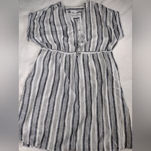 Striped linen dress